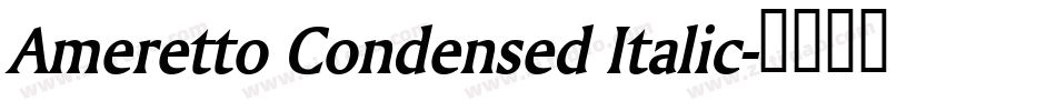 Ameretto Condensed Italic字体转换